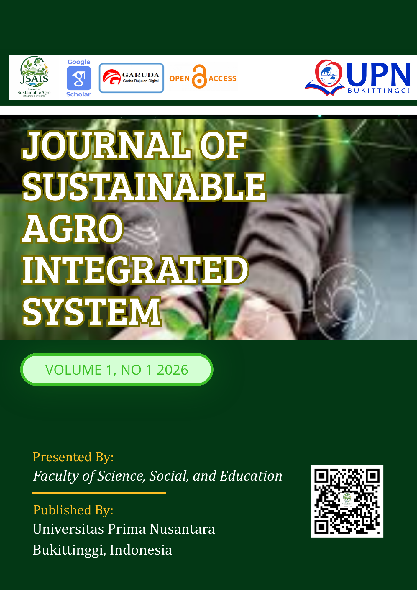 					View Vol. 1 No. 1 (2026): Journal of Sustainable Agro Integrated System
				