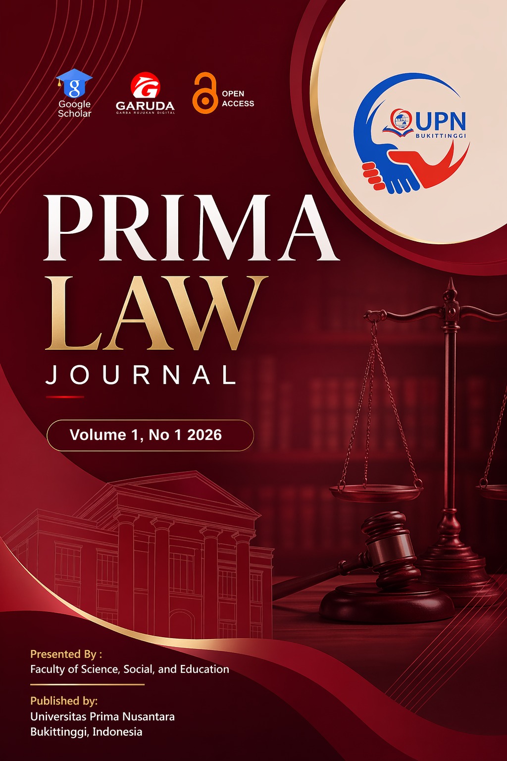 					View Vol. 1 No. 1 (2026): Jurnal Hukum Prima, Vol. 1,
				
